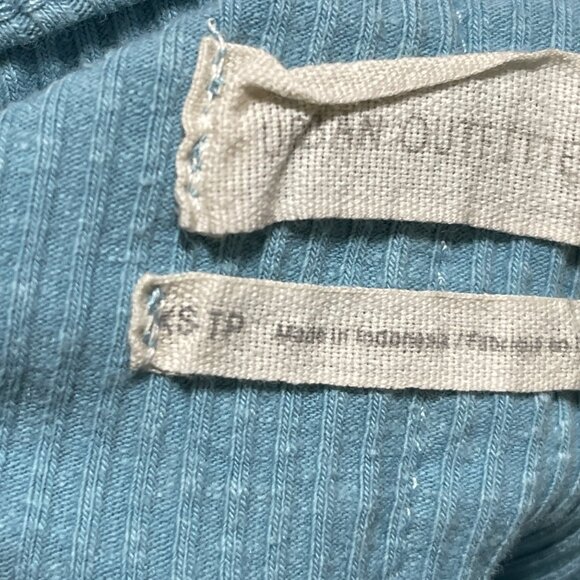 Urban Outfitters Y2K Mini Slip Dress Roxanne Ribbed XS Blue Stretch - Picture 6 of 9